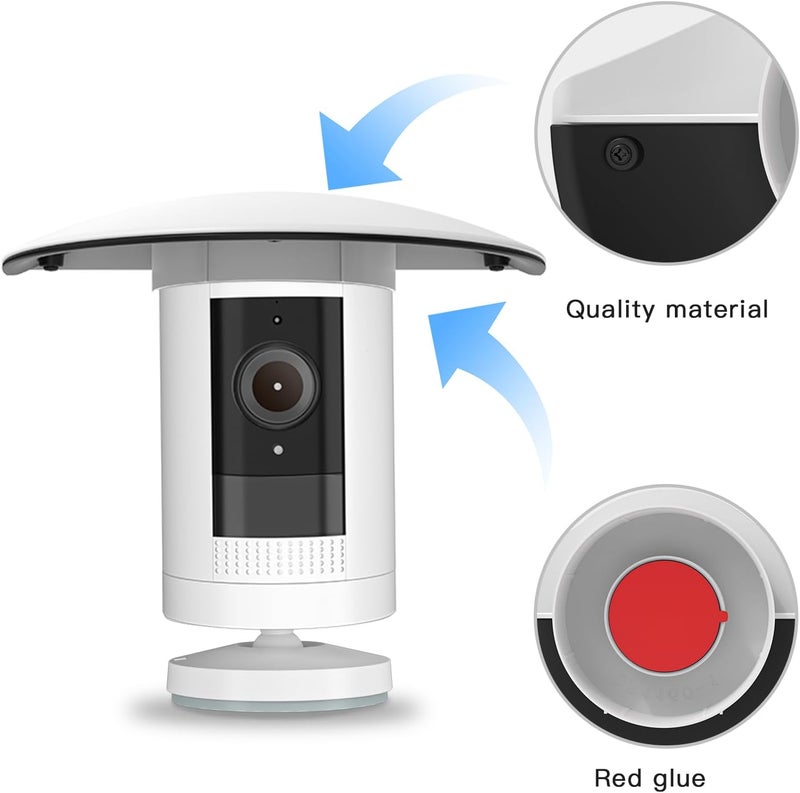 HOLACA Sun Rain Shade Camera Cover for Stick Up Cam, Camera Shield for Resistant UV White - Image 4